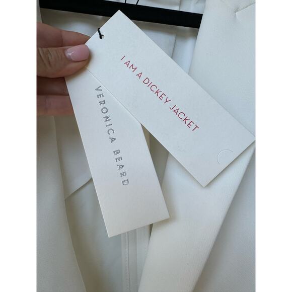 NWT Veronica Beard Iconic Scuba Dickey Jacket Blazer White Size 20 - Picture 11 of 13